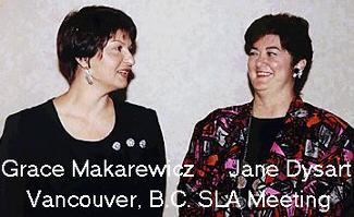 SLA Canada Western Chapter President, Grace M. & SLA President Jane Dysart meet in Vancouver, B.C.