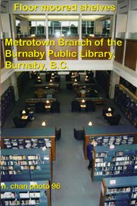 Public library with floor mounted shelves (Burnaby, B.C.)