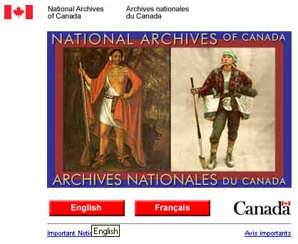 Go to National Archives of Canada web site